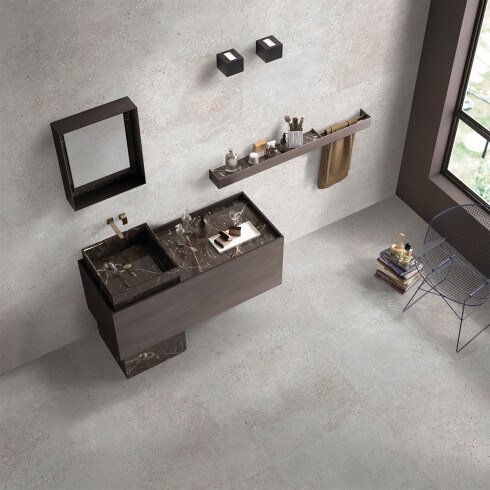 PORCELANATO PARA PISO Y PARED 60X120 MATE RECTIFICADO TIPO PIEDRA/TERRAZO NATURAL GAMAS DE GRIS