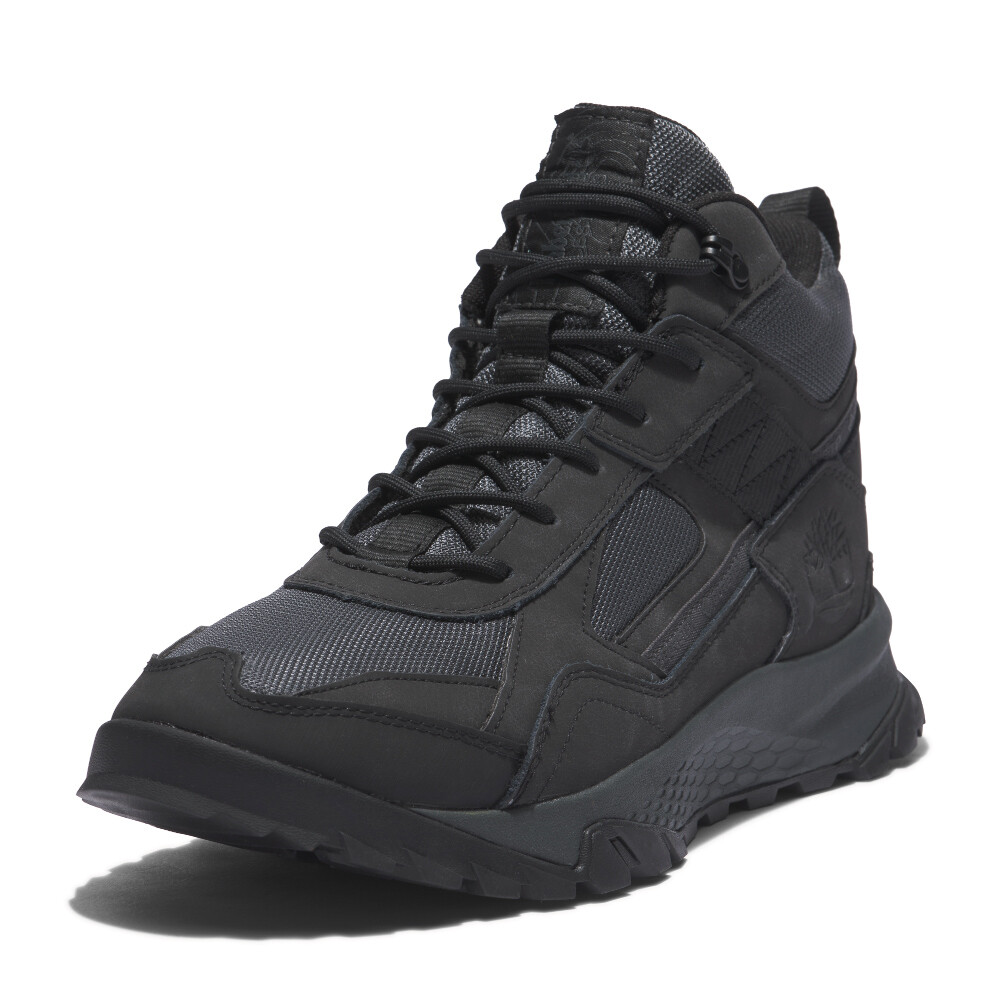 Botas Mid Lace Up Waterproof Hiking Hombre Jet Black