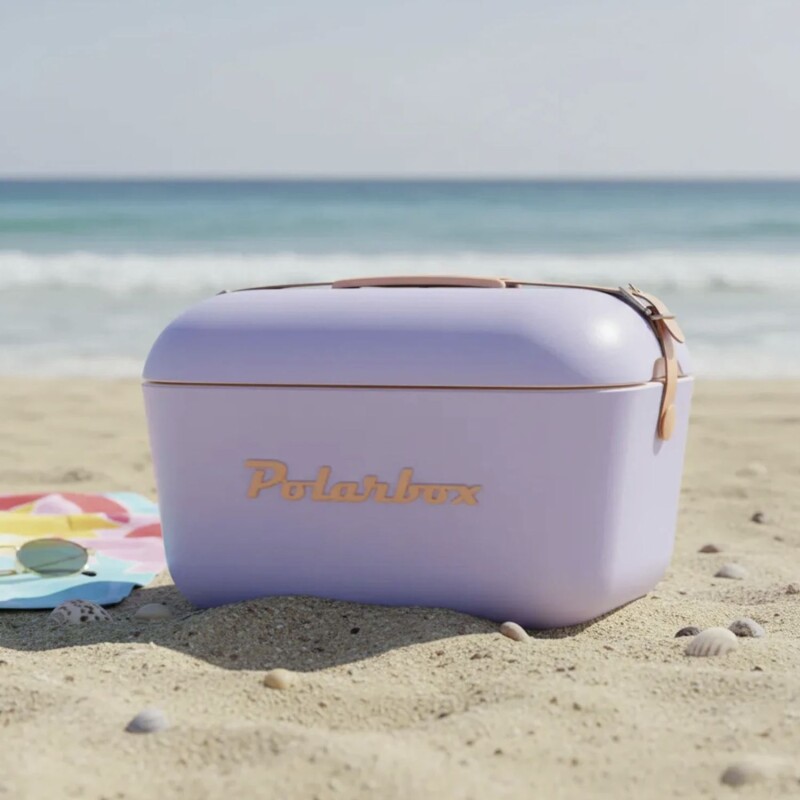 Conservadora Hielera Polarbox Vintage 20lt Con Asada Pop Malva Y Naranja