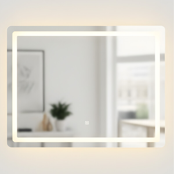 Espejo Rectangular Baño Táctil 3 Modos Retroiluminado 90X70 Rectangular