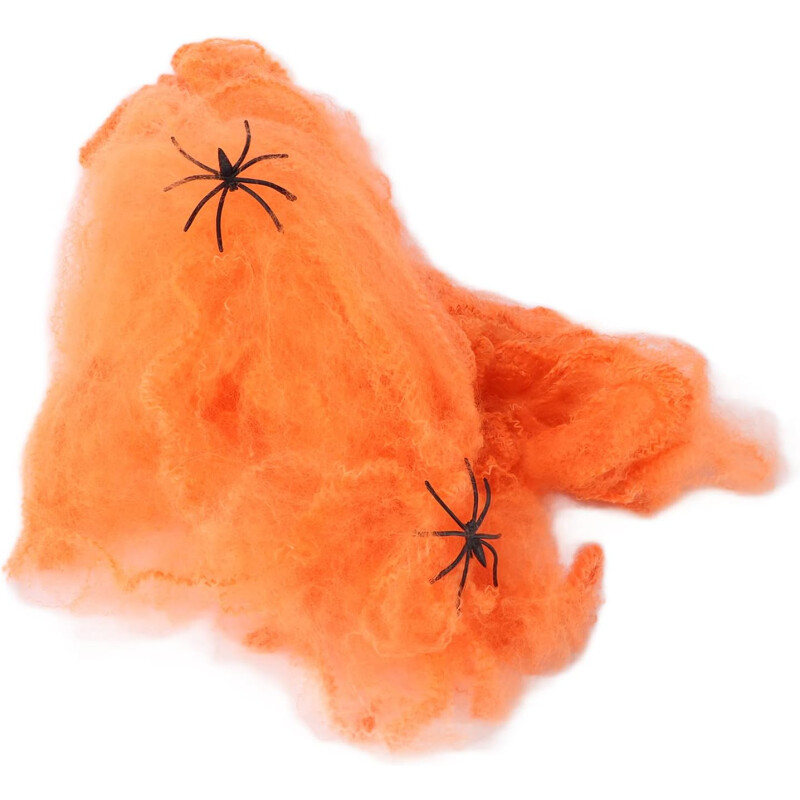 Tela Araña Halloween Naranja