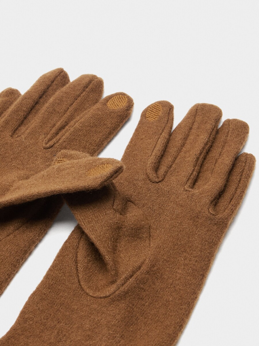 Guantes De Lana camel