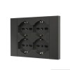 PLACA DE 4 TOMAS SCHUKO 2P+T QUADRA NEGRO. MOLVENO PLACA DE 4 TOMAS SCHUKO 2P+T QUADRA NEGRO. MOLVENO