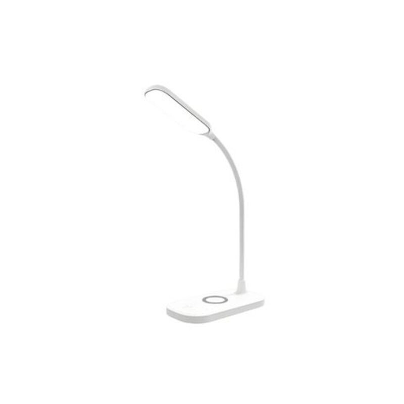 VELADOR DE ESCRITORIO CON CARGADOR INALAMBRICO 2W FLEXIBLE BLANCO VELADOR DE ESCRITORIO CON CARGADOR INALAMBRICO 2W FLEXIBLE BLANCO