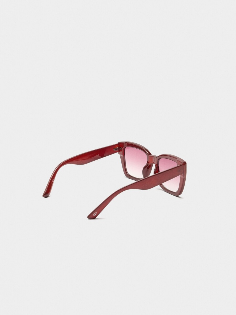 Gafas De Sol Cuadradas burdeos