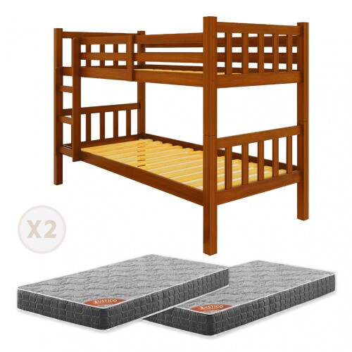Cucheta extra Reforzada + 2 Colchones Rustico Marron