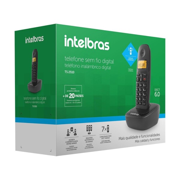 Telefono Inalámbrico Intelbras Ts2510 TELEFONO INTELBRAS INAL TS 2510 NEGRO