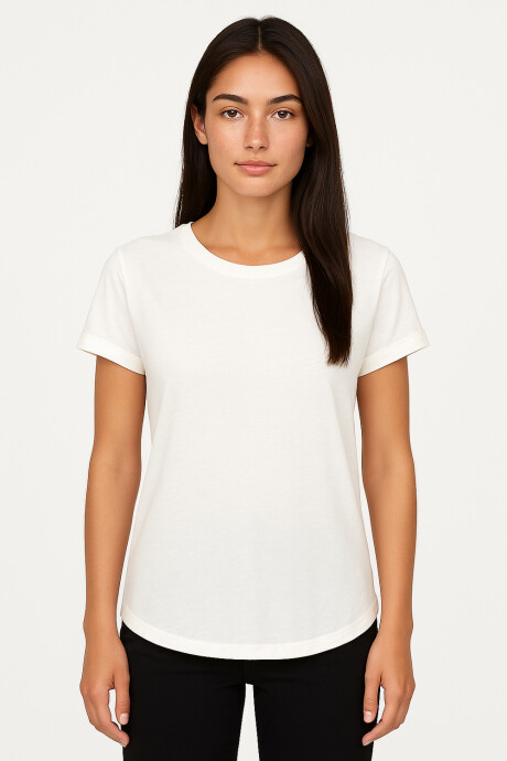 Remera Cordata Marfil / Off White