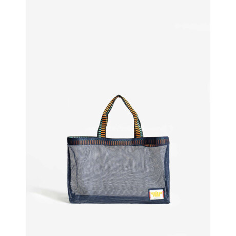 Cartera Shopper De Mesh Azul Marino