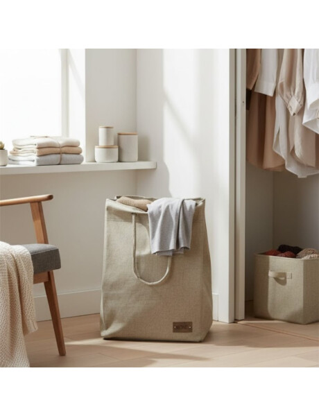 BOLSA P/ROPA C/ASAS 35X30XH50CM TELA BEIGE BOLSA P/ROPA C/ASAS 35X30XH50CM TELA BEIGE