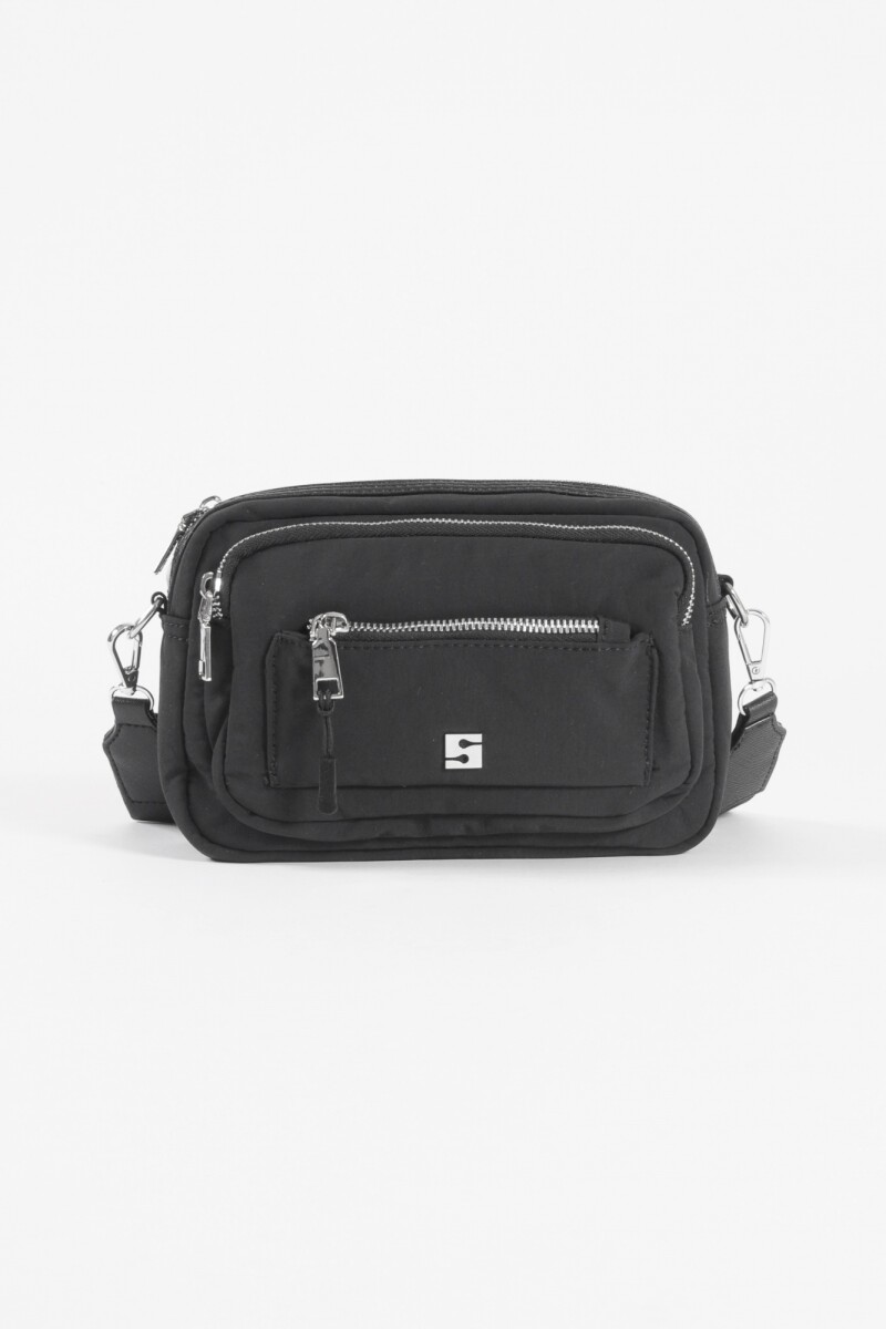 Bandolera bolsillos de tela negro
