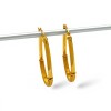 Caravanas aros de oro facetados inflados- Oro bajo - Sin piedra- CA8040 sinpiedra