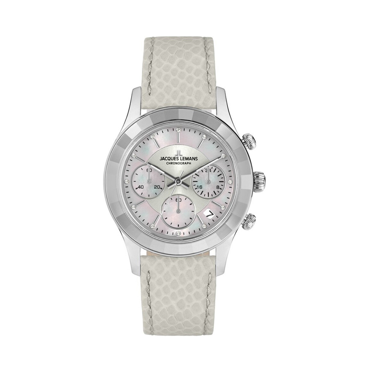Reloj Jacques Lemans con Malla de Cuero y Esfera Redonda 