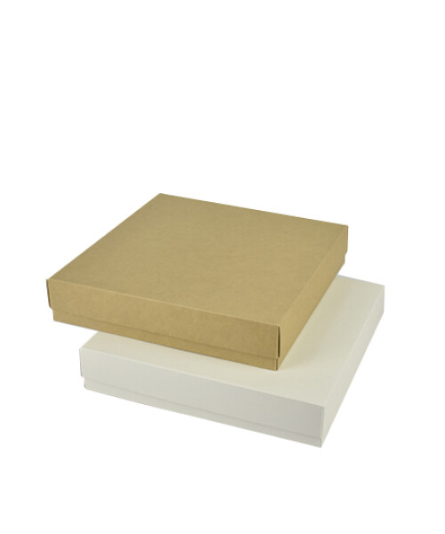 CAJA ECO 42 - 30x30x5,5 cm REVERSIBLE BLANCO - MADERA