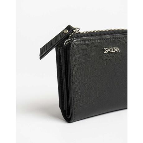 Billetera De Cuerina Con Cierre Negro