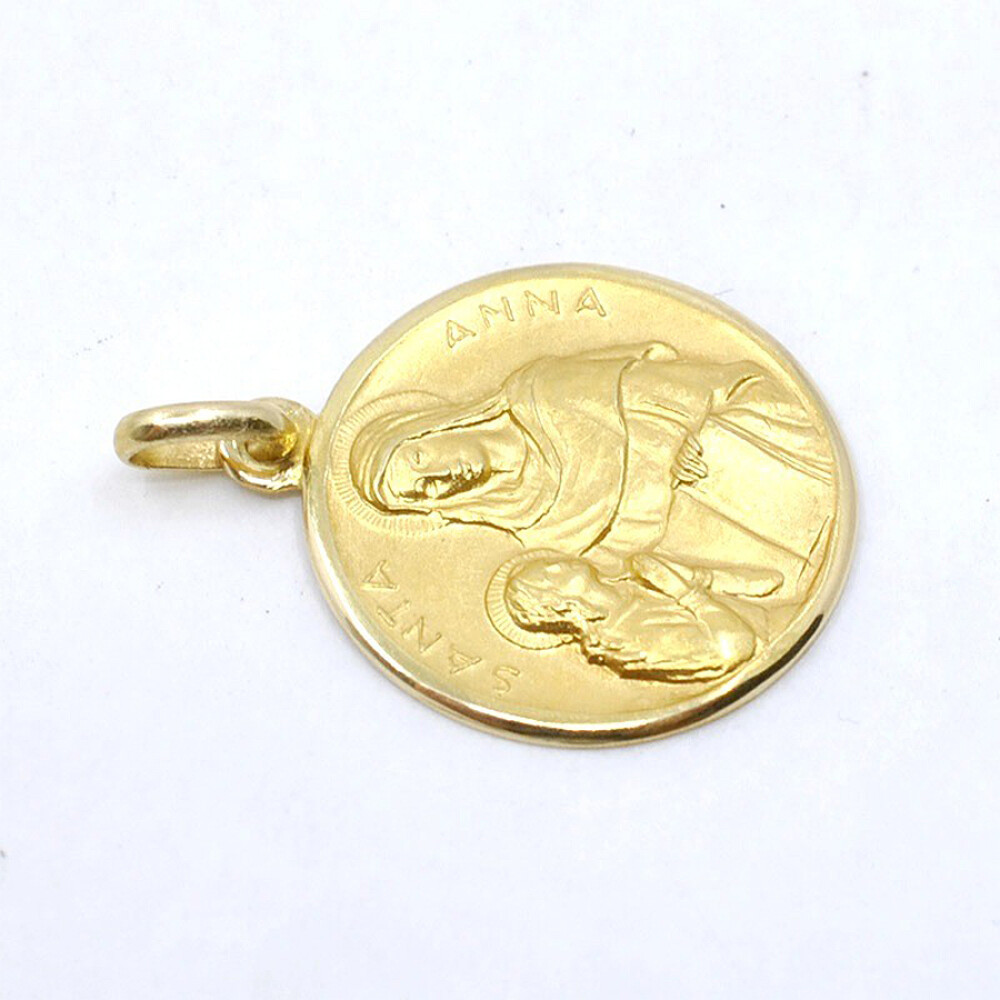 Medalla Religiosa Santa Anna En Oro 18K Medalla Religiosa Santa Anna En Oro 18K