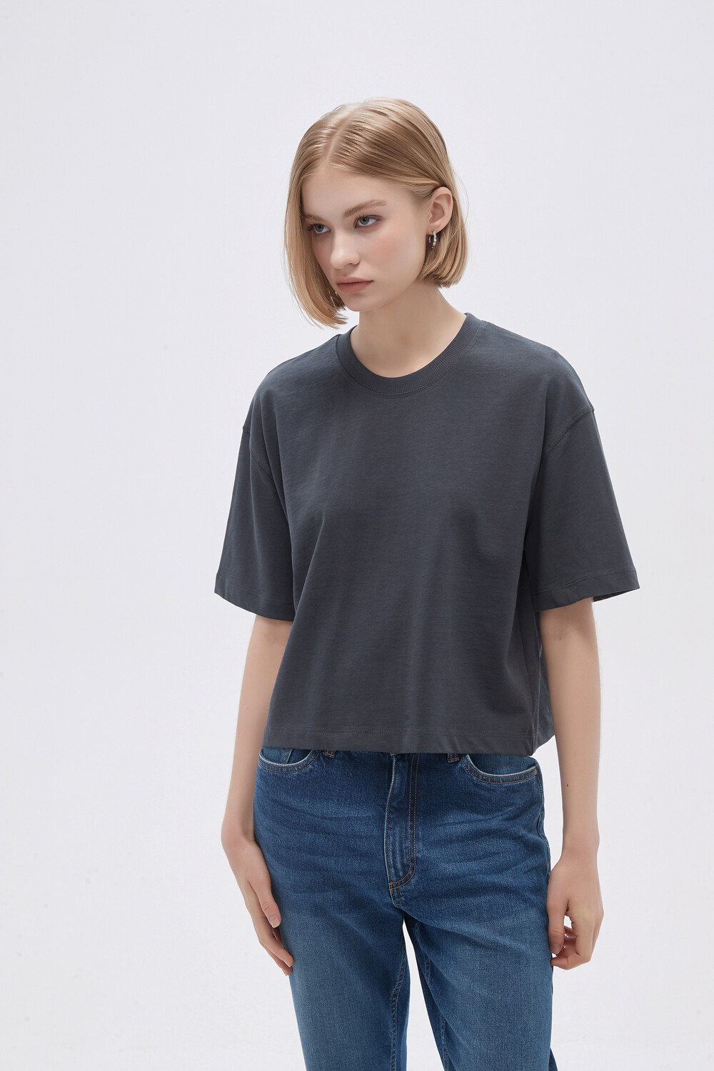 Remera Solisa Gris Topo