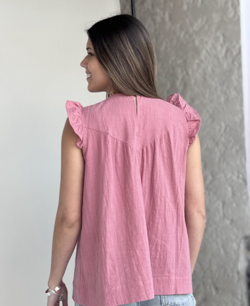 Blusa Aimé rosa viejo