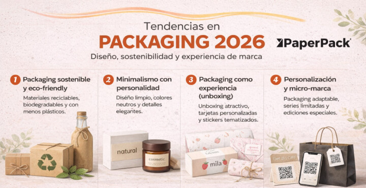 Tendencias en packaging 2026: diseño, sostenibilidad y experiencia de marca.