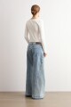 Jean wide leg Basia bicolor jean medio