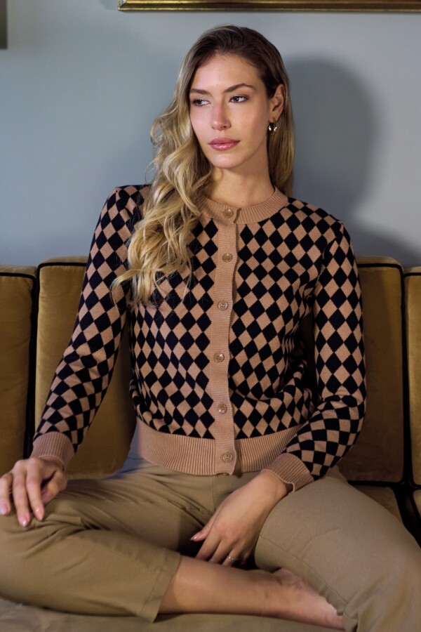 Cardigan Rombos TOSTADO/MULTI
