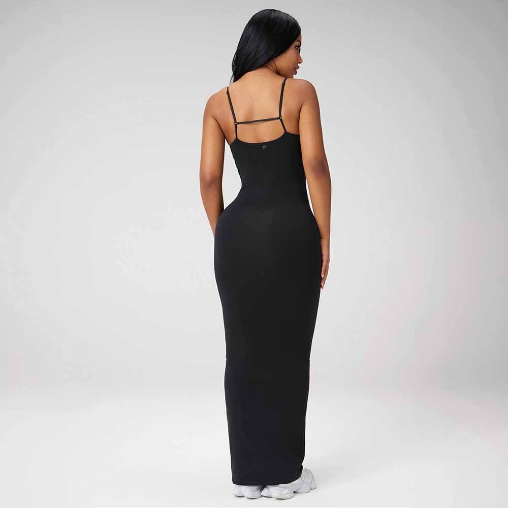 Vestido Strappy Seamless Maxi Dress Mujer Black