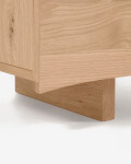 Mueble TV Rasha 4 puertas de chapa de roble con acabado natural 200 x 45 cm Mueble TV Rasha 4 puertas de chapa de roble con acabado natural 200 x 45 cm