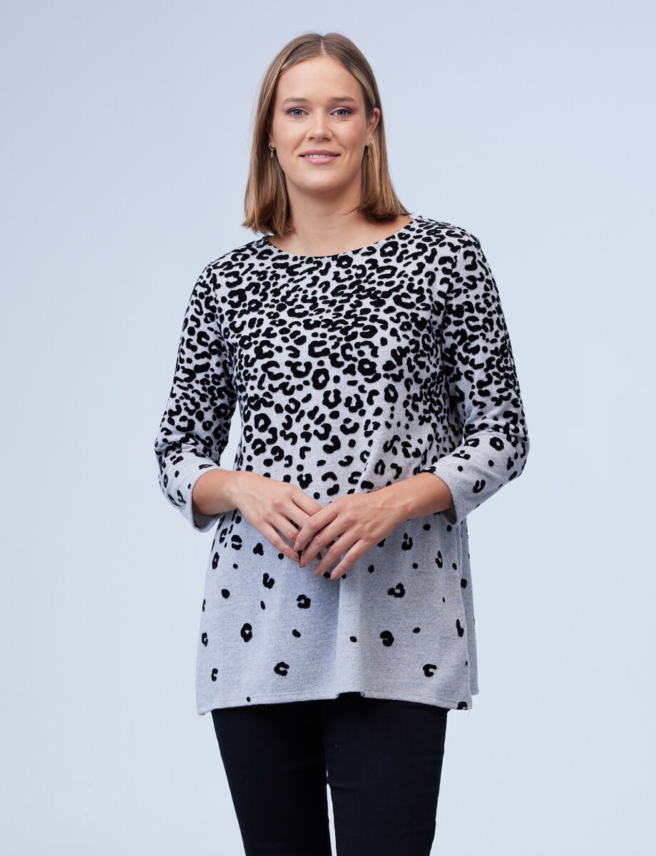 Buzo Animal Print - Gris/multi 