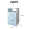 CONJUNTO COMODA + MESAS DE LUZ 100% MDP BLANCO Conjunto Comoda + Mesas De Luz 100% Mdp Blanco
