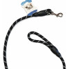 Correa Para Perro Largo Total 1.3 mts Refractaria NEGRO