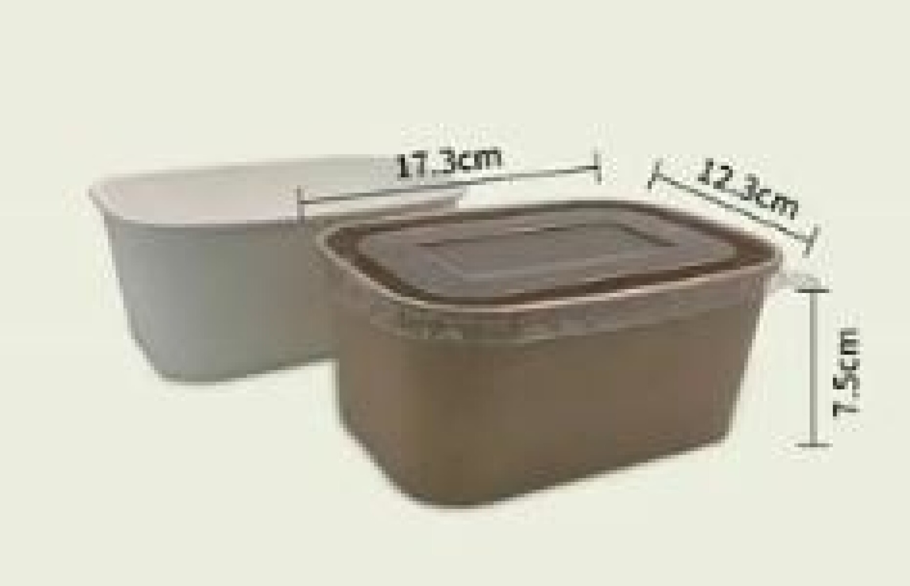 POTE RECTANGULAR POLIPAPEL BLANCO 750 ML CX300 