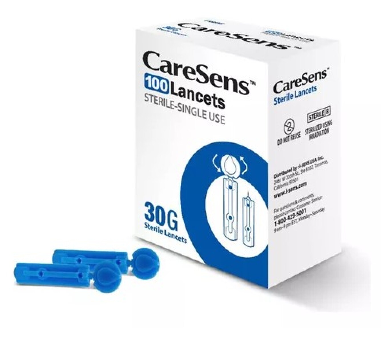 Caresens lancetas estériles x100 