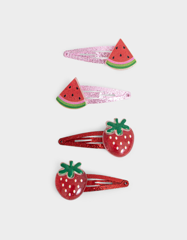 Hebillas Infantiles Con frutas Set De Hebillas Tic Tac De Frutas - Combinacion Bicolor