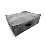 ORGANIZADOR CON TAPA Y CIERRE FIELTRO GRIS 55x50x17CM ORGANIZADOR CON TAPA Y CIERRE FIELTRO GRIS 55x50x17CM