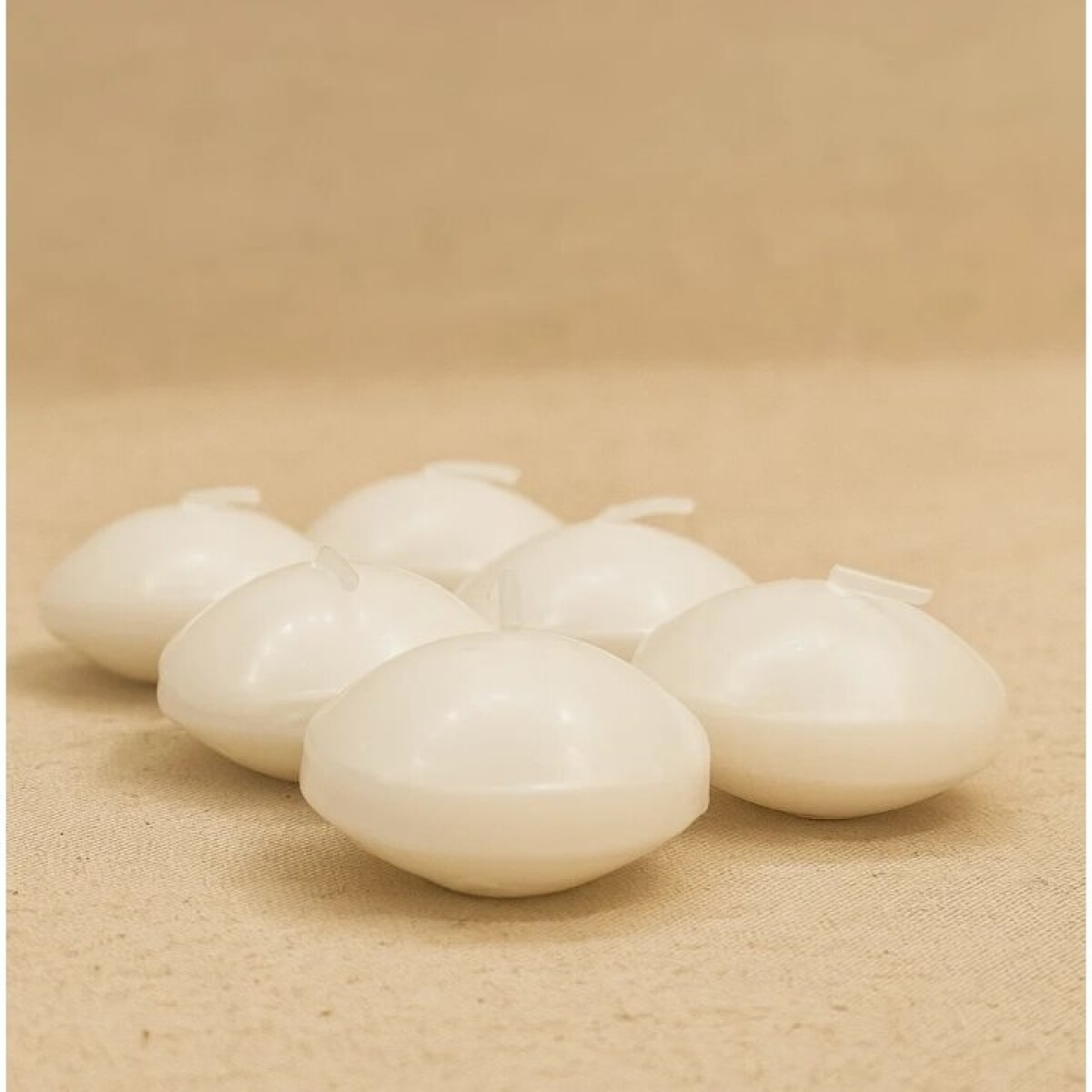 Set de 12 Velas Flotantes Blancas 