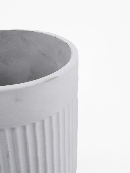 MACETA DECORATIVA CURVA BLANCO