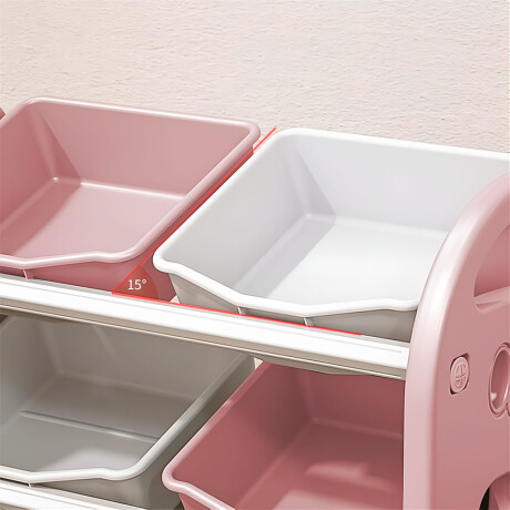Organizador Estantería 6 Cajones Juguetes P/niños Rosa