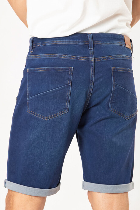 BERMUDA JEAN PARVES Azul Medio