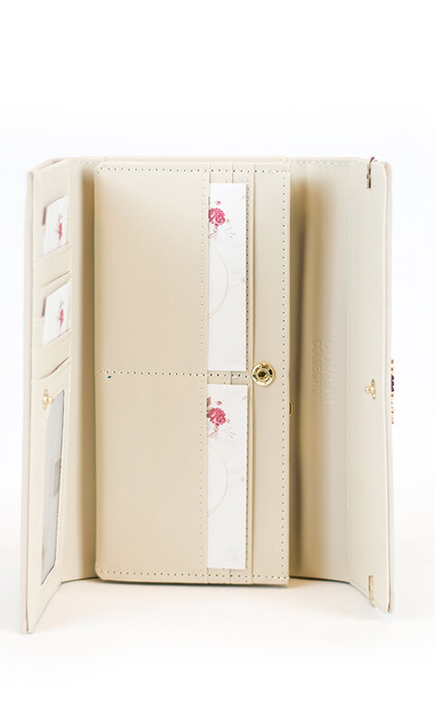 BILLETERA COVERI LARGA BEIGE