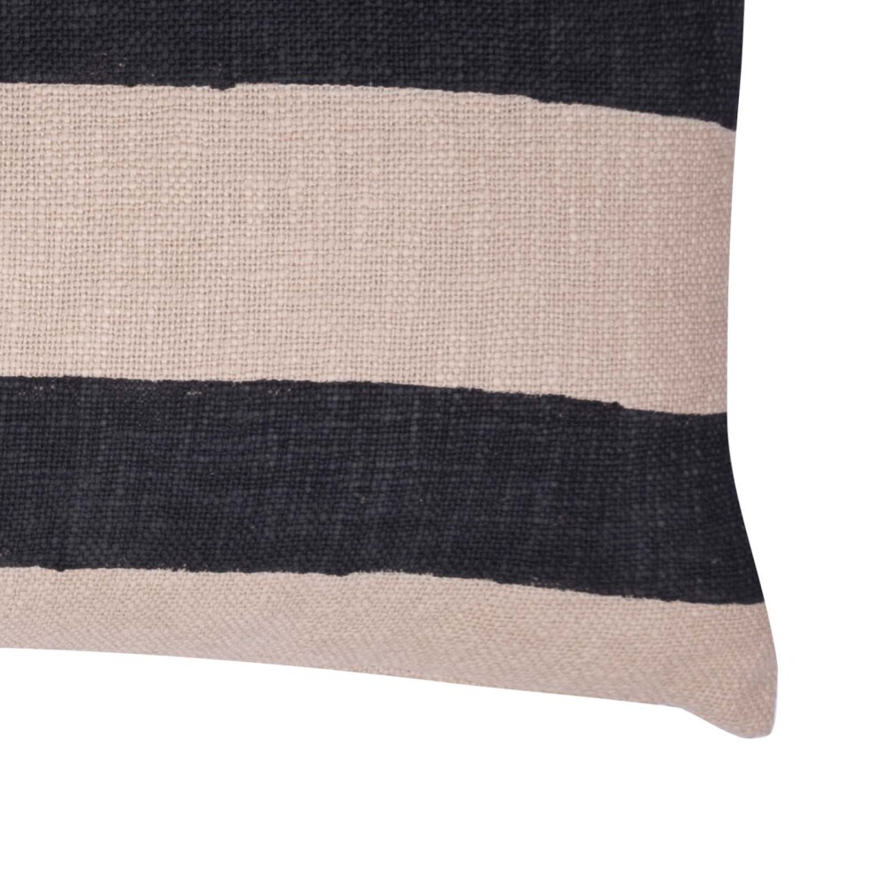 ALMOHADÓN ALAVA 35*75 LINO BEIGE/NEGRO