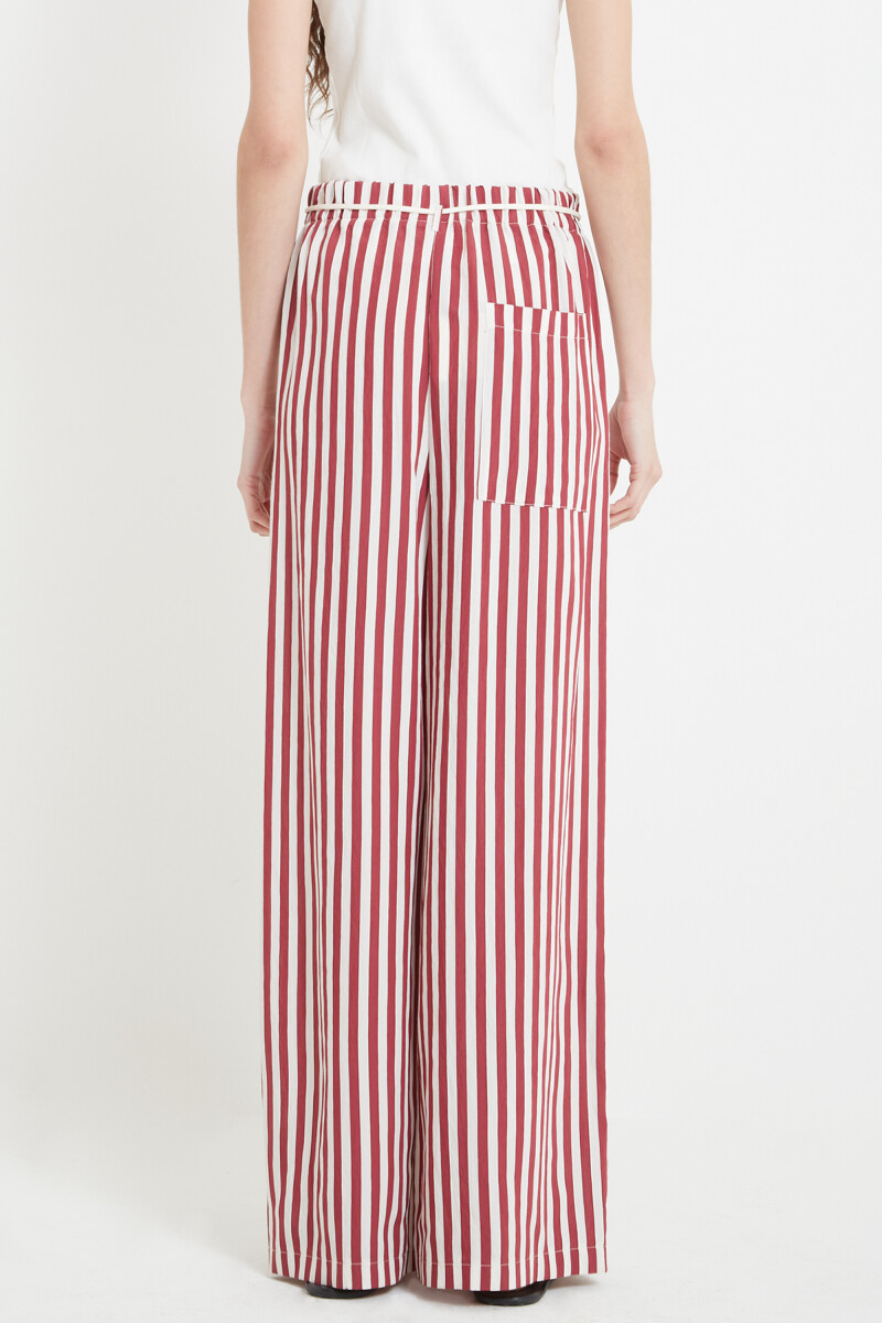 Pantalón rayas Bordo
