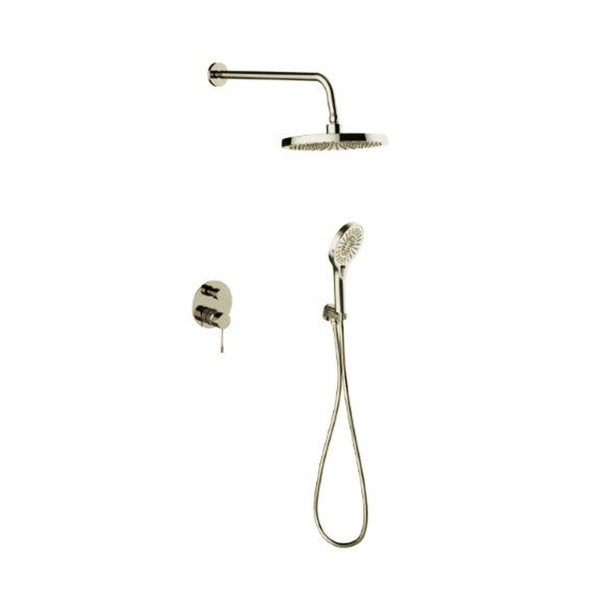 Griferia Ducha Embutir Con Transf. En Brushed Nickel - Serie Signature 