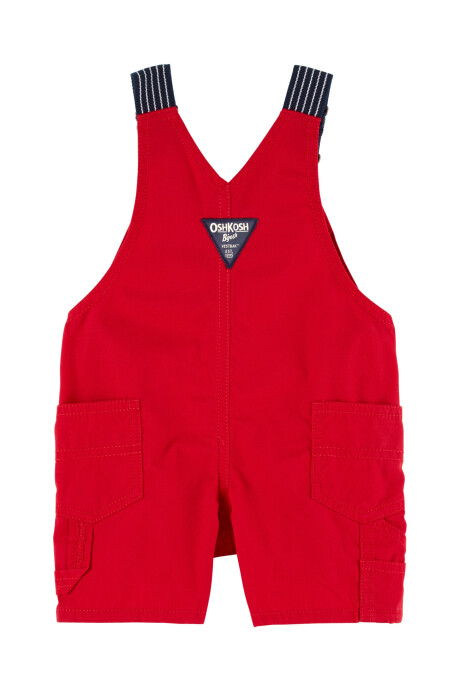 Enterito corto de jean, rojo. Talles 3-24M Enterito corto de jean, rojo. Talles 3-24M