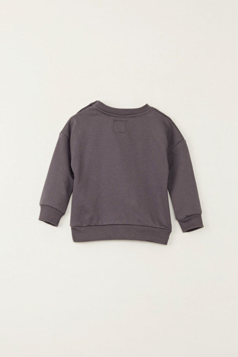 Buzo deportivo estampado Gris