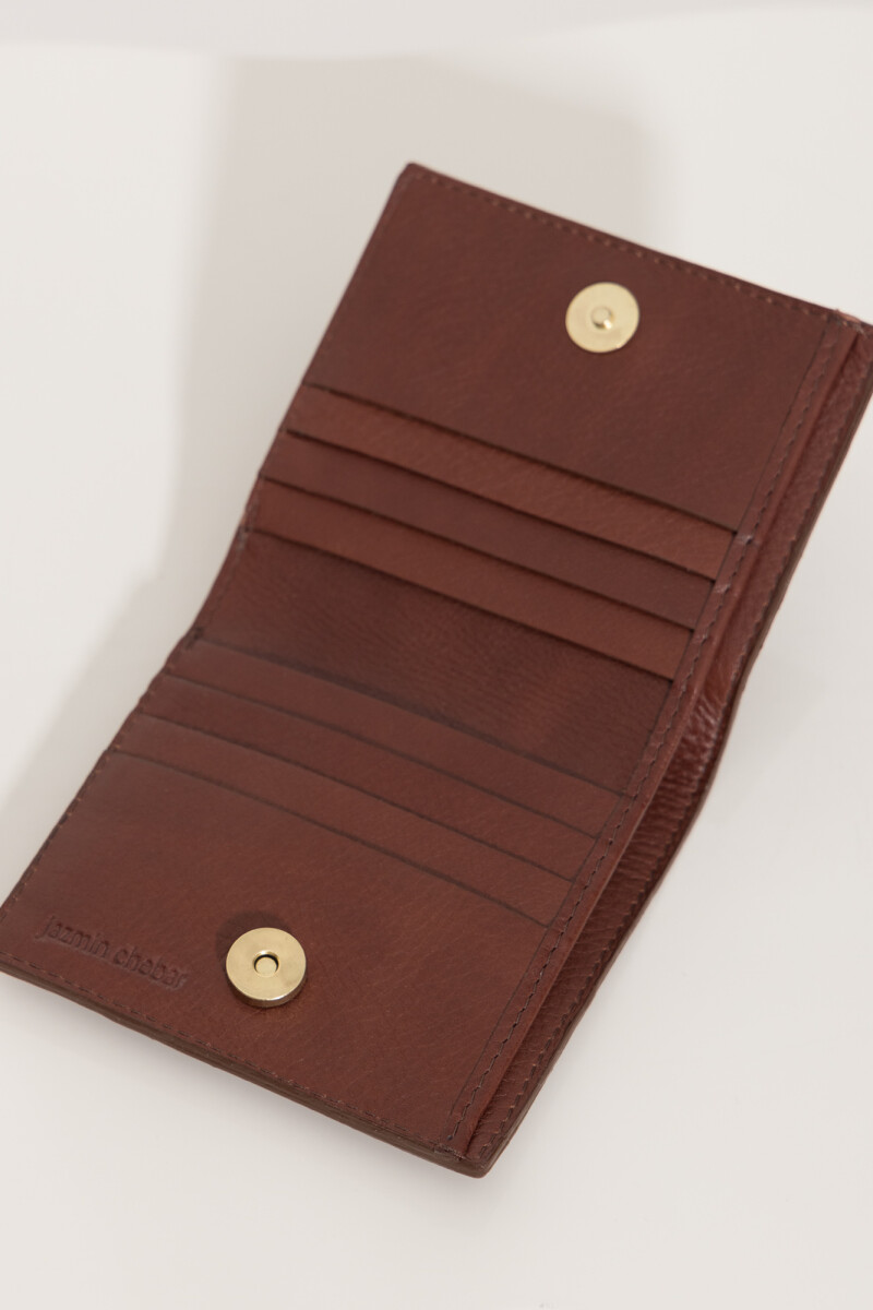 MINI BILLETERA LIPSTICK Marron