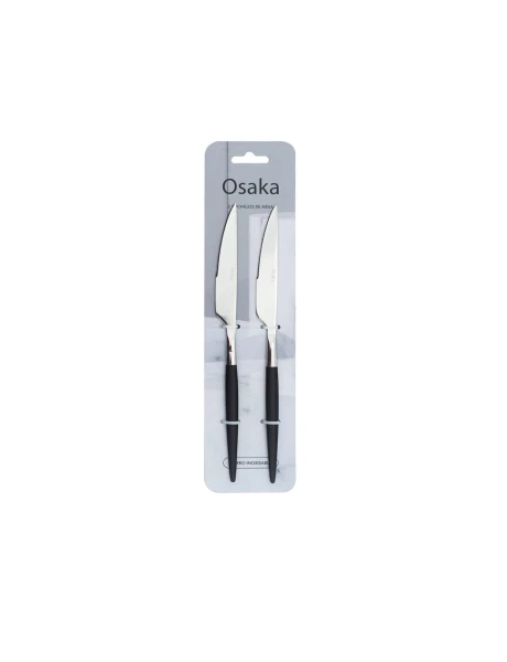 SET X2 CUCHILLO MESA 23.5CM AC. MANGO NEGRO OSAKA SET X2 CUCHILLO MESA 23.5CM AC. MANGO NEGRO OSAKA