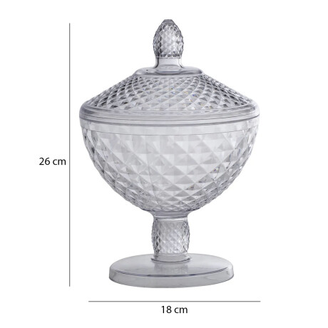 Bombonera Caramelera Paramount Luxor 1.5Lt PP Símil Cristal Transparente