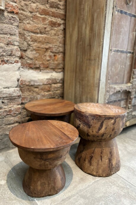 Banco Tambor de Madera Banco Tambor de Madera