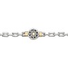 Pulsera Flor-Plata y Oro-Sin Piedra-PU5003 sinpiedra