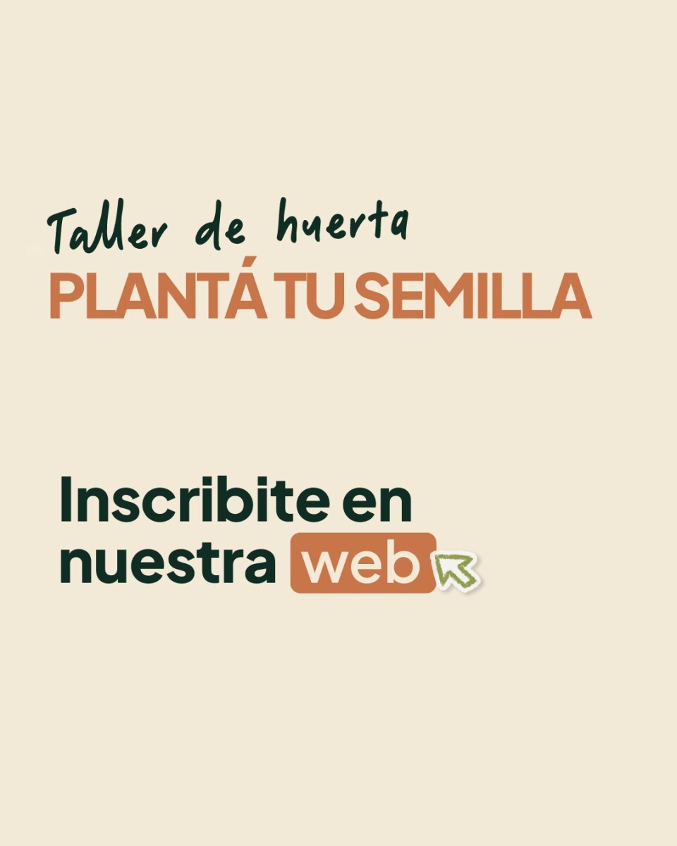 Inscripción a Taller de huerta 